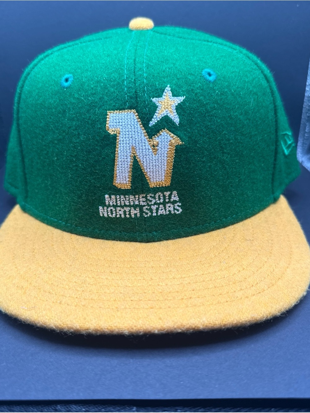 New Era Minnesota North Stars Green and Yellow Wool Snapback Hat
